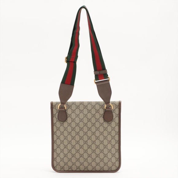 Gucci GG Supreme Neo Vintage Medium messenger Tiger Head PVC and Leather Shoulde - Picture 2 of 11